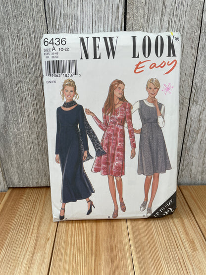 New Look 6436 Misses Dress Plus Size 10-22 New Uncut FF