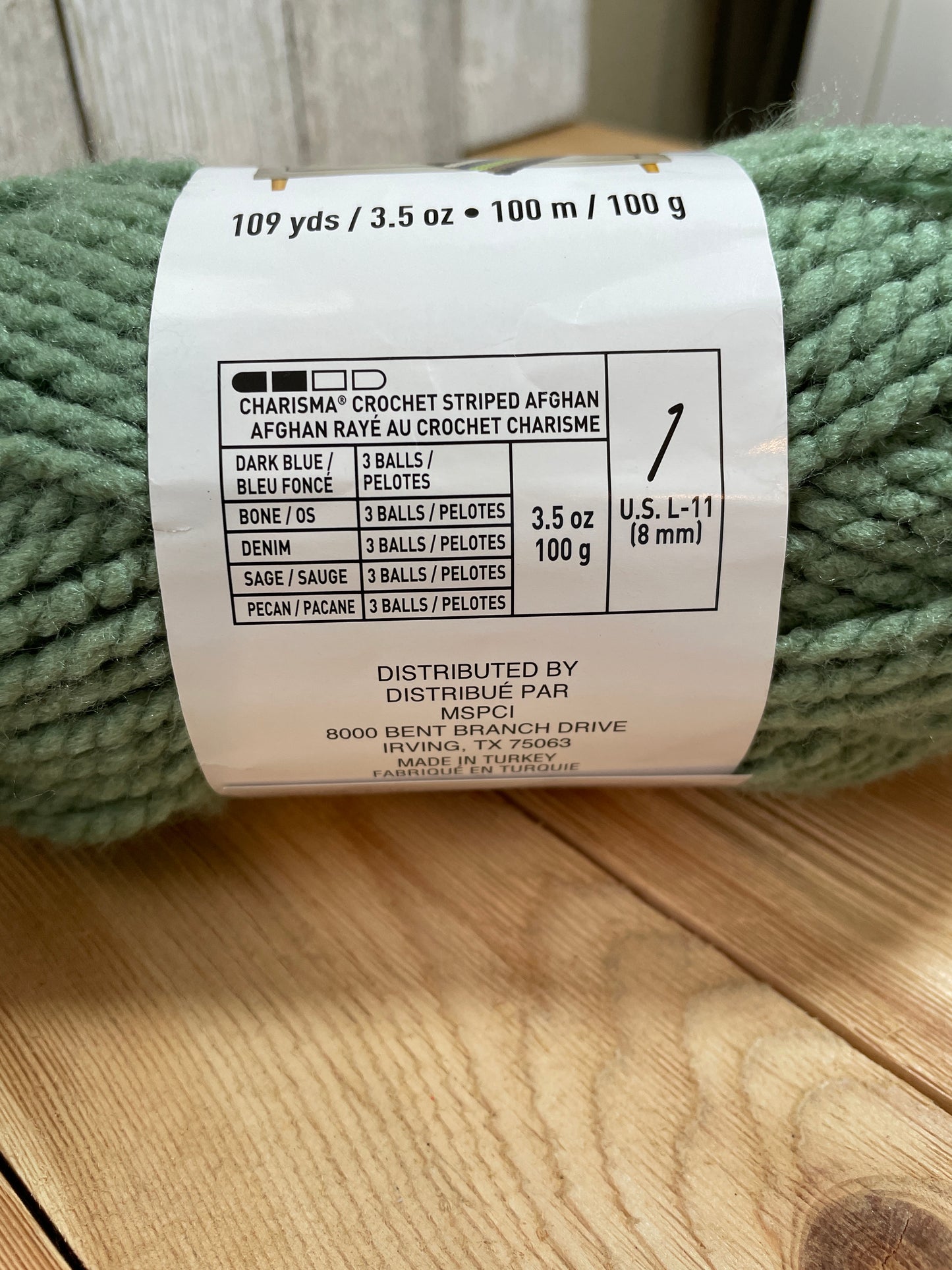 Loops and Thread Chrisma Yarn Sage Full Skein Dye Lot 2719