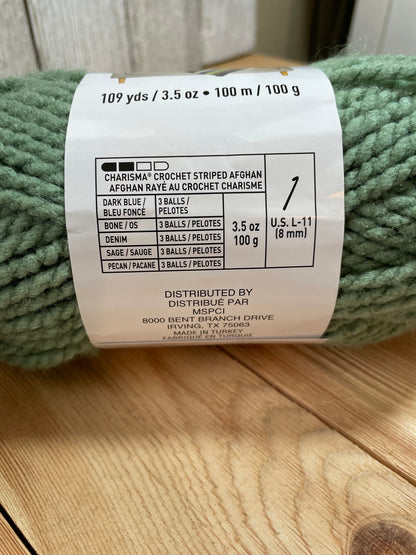 Loops and Thread Chrisma Yarn Sage Full Skein Dye Lot 2719