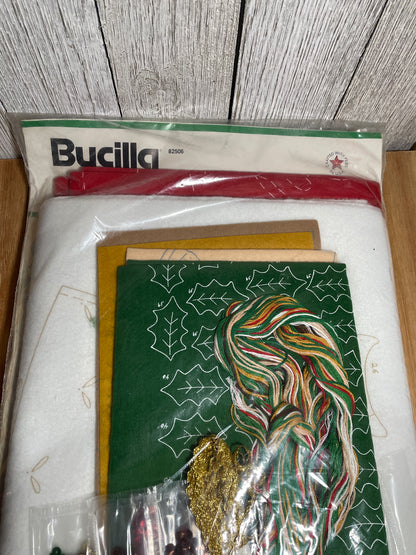 Bucilla Christmas Rocking Horse Teddy Felt Tree Skirt NOS UNOPENED KIT