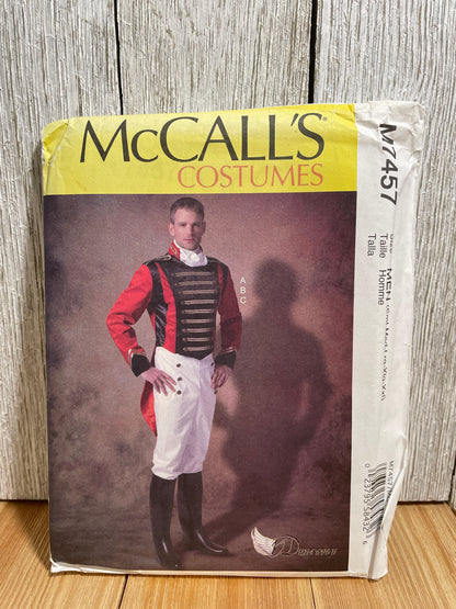 McCall's M7457 Men's Civil War Tailcoat and Pants Size 34-52 Pattern UNCUT FF Halloween Costume