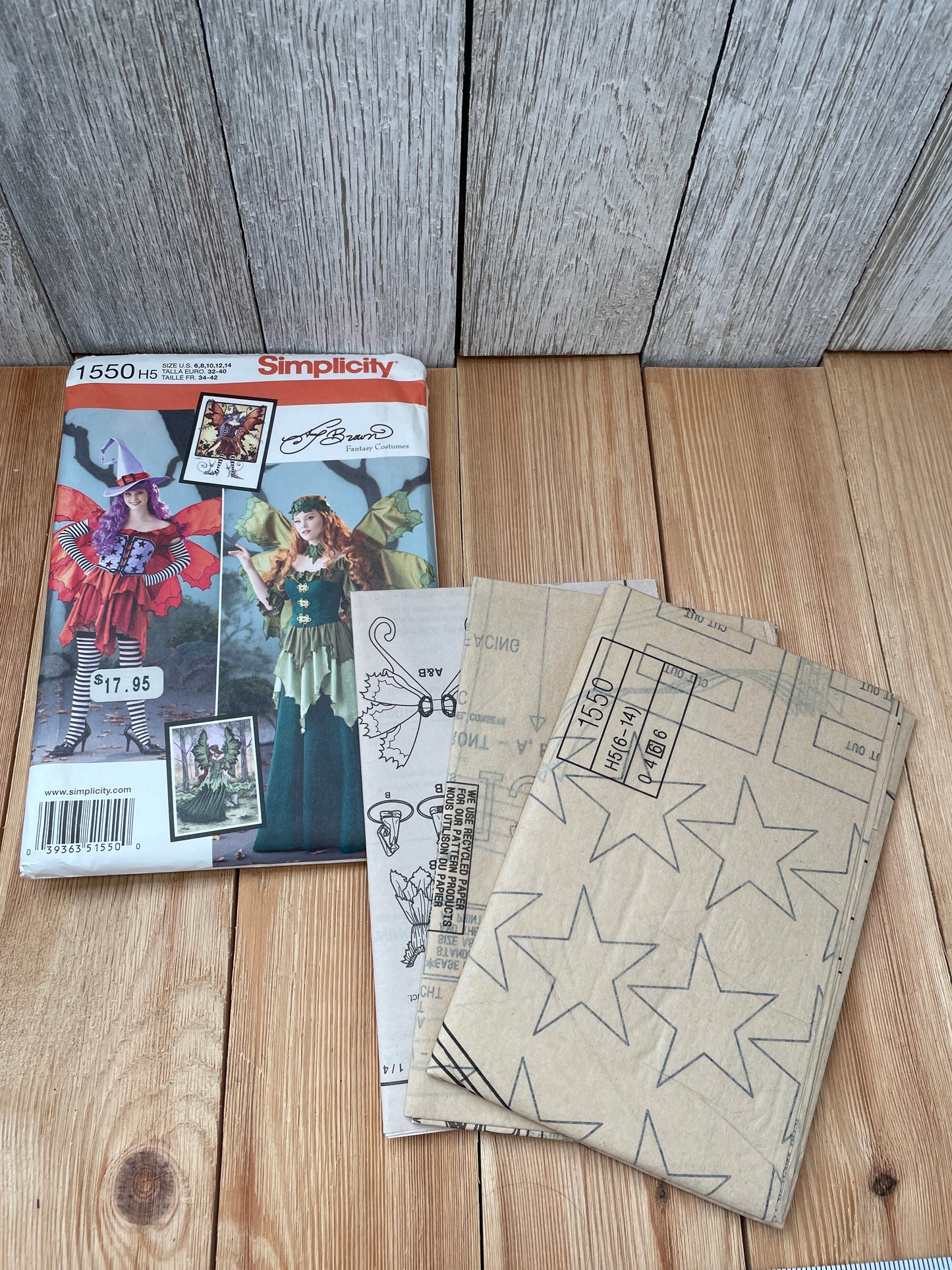 Simplicity 1550 Dark Fairy Light Fairy Costume and Hat Pattern Size 6-14 UNCUT FF Halloween