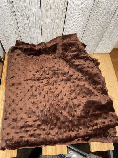Solid Bubble Dimple Mink Fabric Yard (Pick Your Color) Brown and Red