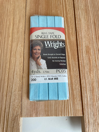 Vintage Single Fold Bias Tape Wright's Boiltex, J&P Coats, Talon, Warren (Pick Your Color)