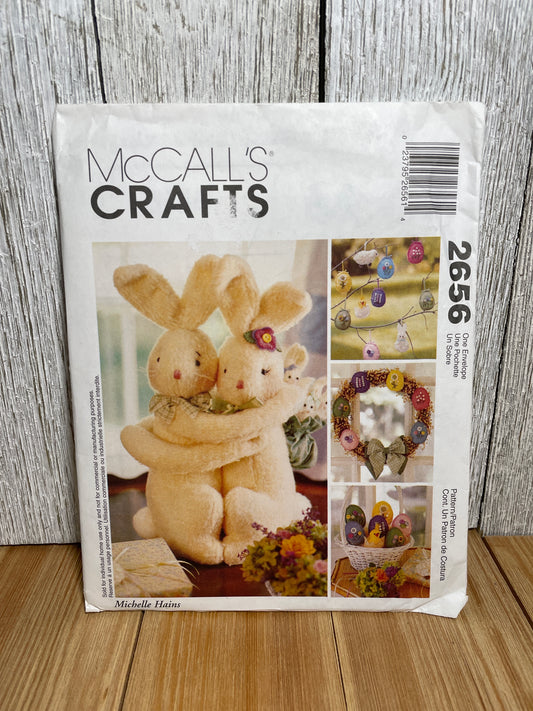 McCall's Crafts 2656 Easter Bunny, Fabric Eggs, Wreath Pattern UNCUT FF