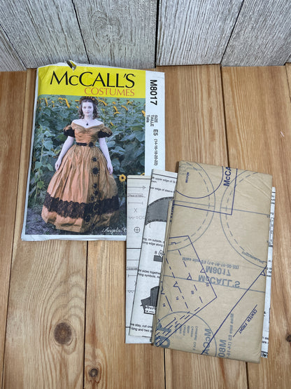 McCall's M8017 Floor Length Day Dress Victorian Size 6-22 Pattern UNCUT FF Halloween Costume