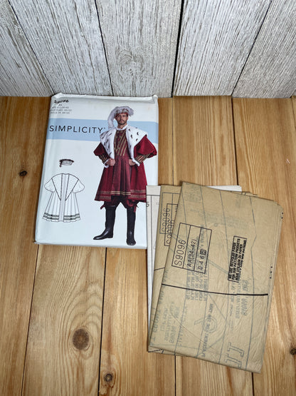 Simplicity S9096 Men's King Coat and Hat Size 34-52 Pattern UNCUT FF Halloween Costume