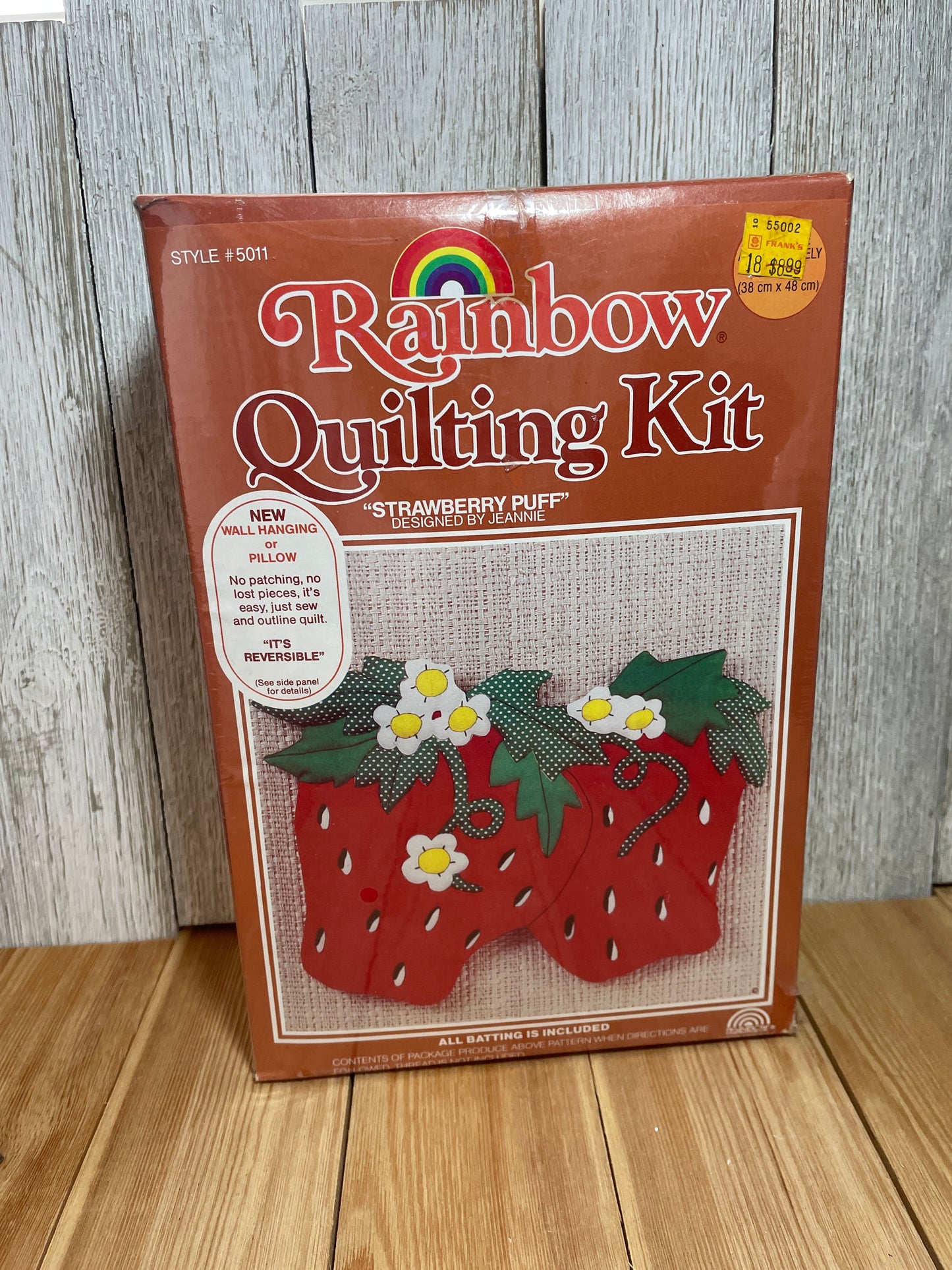 Rainbow Quilting Kit Strawberry Puff Full Kit NEW #5011 Wall hanging or Pillow