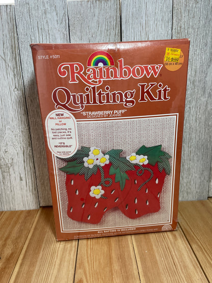Rainbow Quilting Kit Strawberry Puff Full Kit NEW #5011 Wall hanging or Pillow