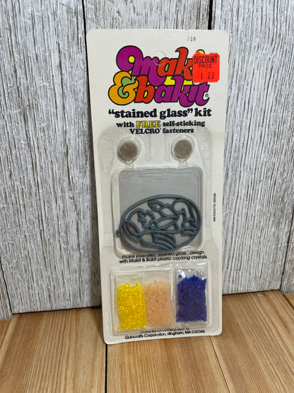 Vtg Makit & Bakit Suncatcher FULL KITS (U Choose Design) Frame and Crystals