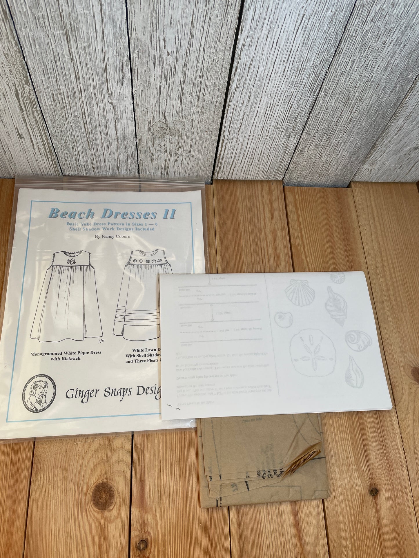 Ginger Snaps Designs Beach Dresses II Size 1-6 Pattern Summer Child Dress