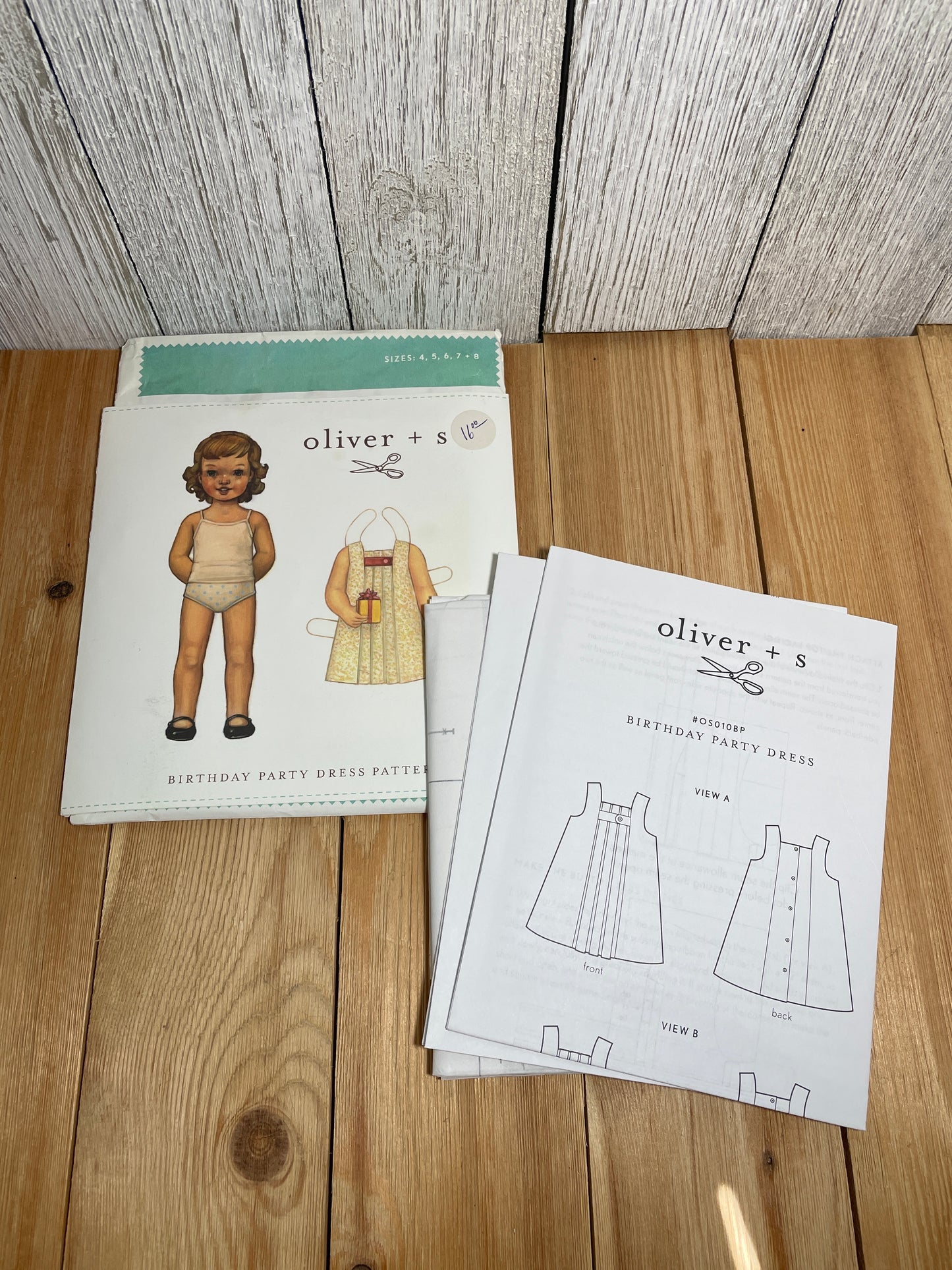 Oliver + S Girls Child Dress and Shorts Physical Pattern (U PIC Pattern) UNCUT FACTORY FOLDED Oliver and S