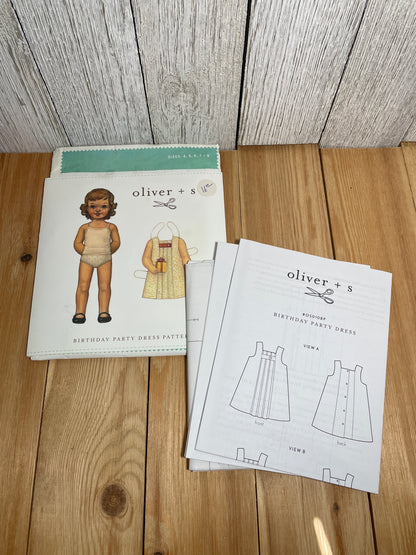 Oliver + S Girls Child Dress and Shorts Physical Pattern (U PIC Pattern) UNCUT FACTORY FOLDED Oliver and S