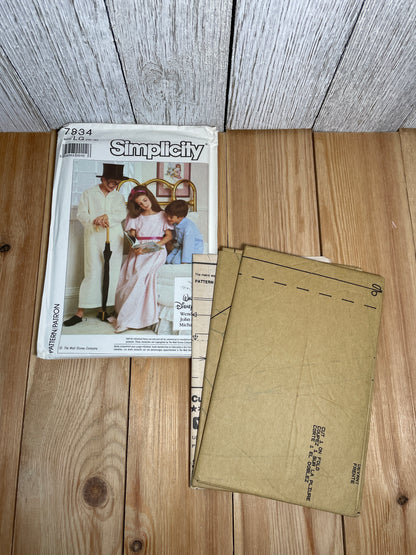 Simplicity 7834 Walt Disney Peter Pan Wnedy John and Michael Costume Size 2-12 Pattern UNCUT FF Halloween Costume