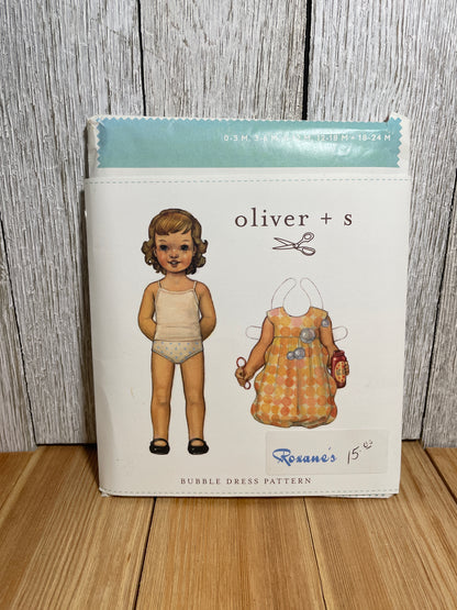 Oliver + S Girls Child Dress and Shorts Physical Pattern (U PIC Pattern) UNCUT FACTORY FOLDED Oliver and S