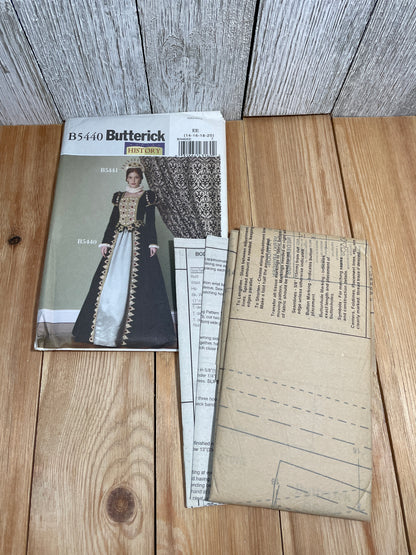 Butterick B5440 Royalty Dress and Crown Waistcoat and Skirt Size 14-20 Pattern UNCUT FF Halloween Costume