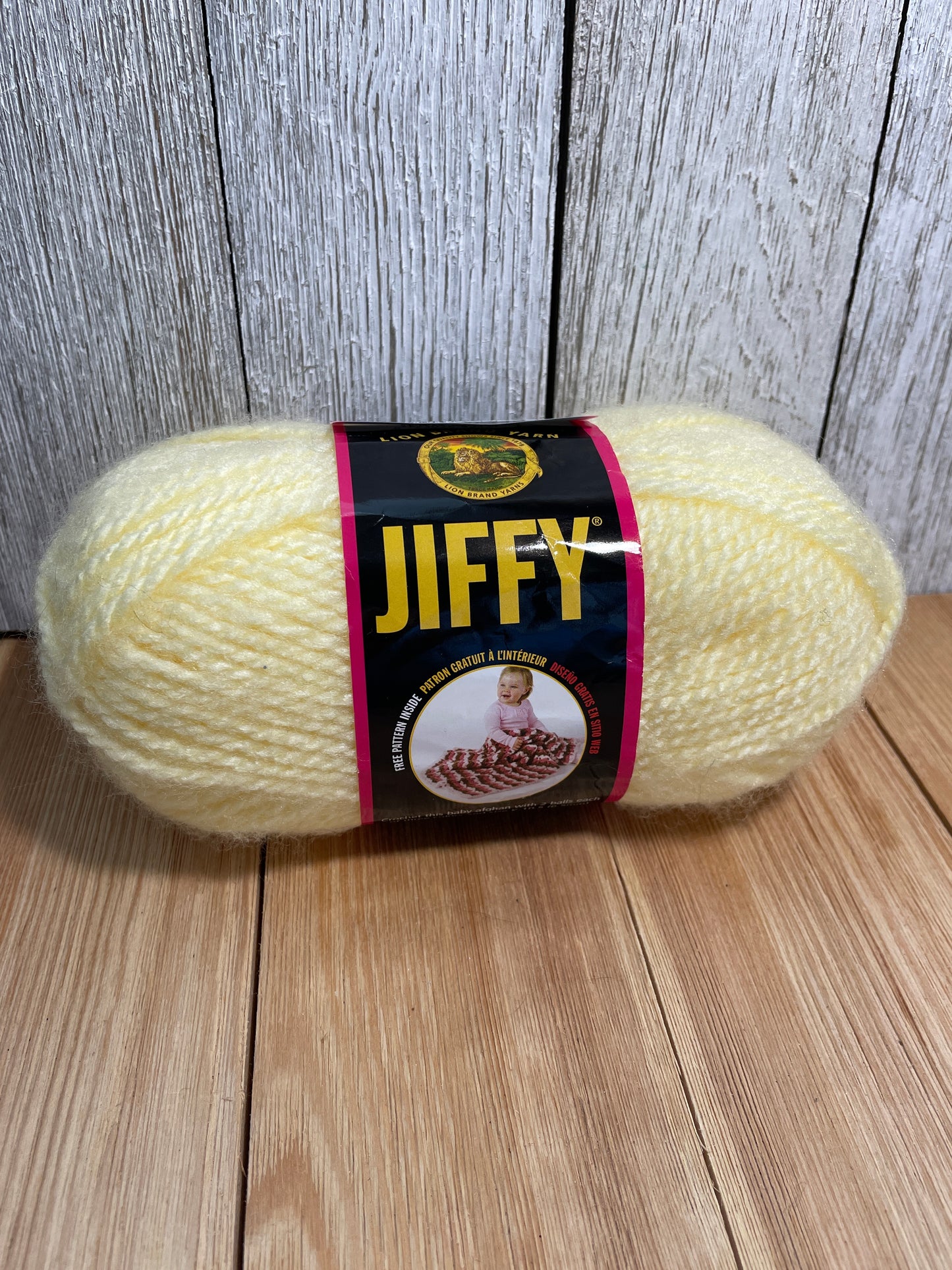 Lion Brand Yarn Jiffy Full Skein Fisherman and Pastel Yellow
