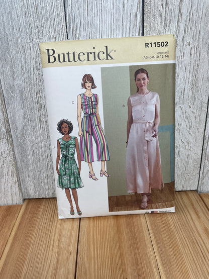 Butterick R11502 Misses Dress Jumpsuit Size 6-14 16-24 Uncut FF Sewing Pattern