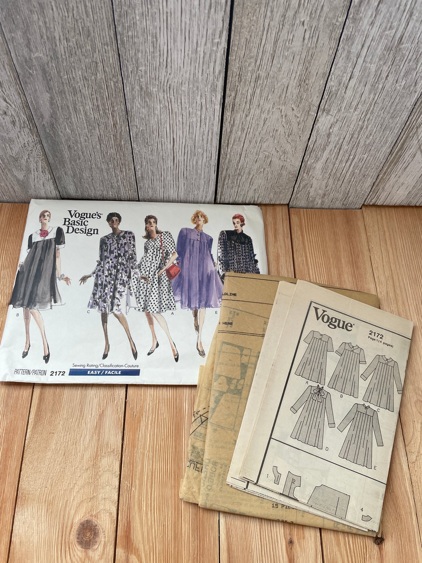 Vogue 2172 Basic Design Flared Dress with Pleats Size 8-12 Uncut FF Sewing Pattern