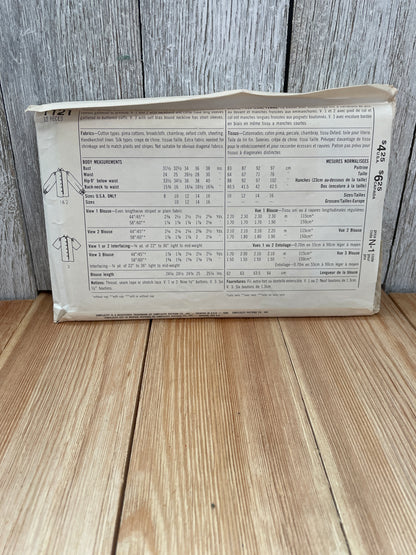 Simplicity 7121 Misses Cross Pleated Blouse Size 8 Uncut FF Sewing Pattern