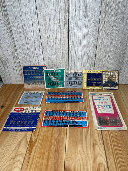 NOS Vintage Sew On Metal Hook Eyes and Loops Huge Lot of 10