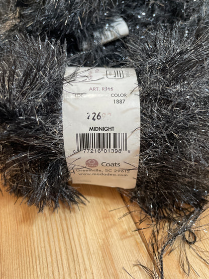 Moda Dea Zing Midnight Black Glitter Yarn 226 (9 skein bundle)