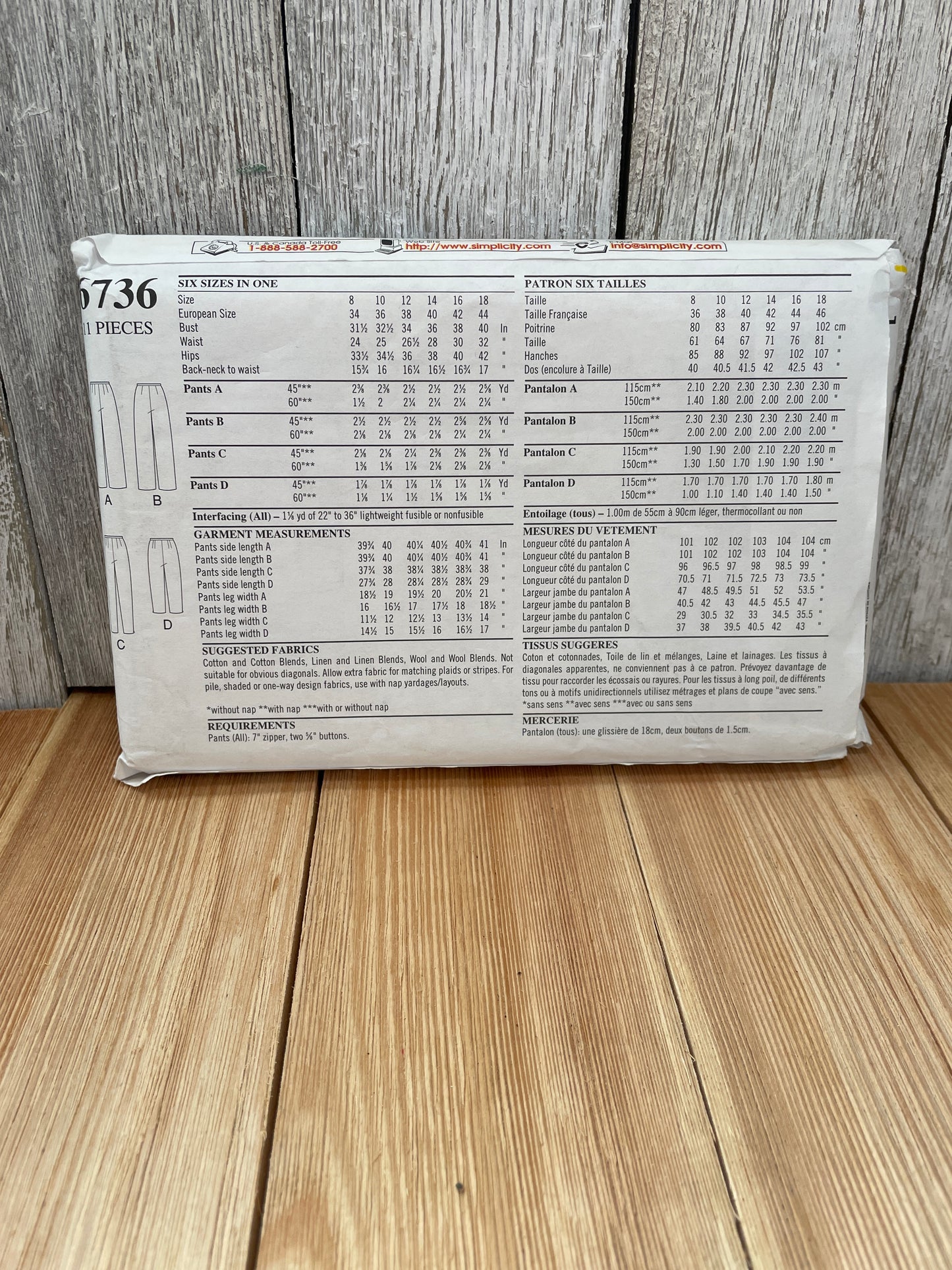 New Look 6736 Misses Pleated Pants Size 8-18 Sewing Pattern FF Uncut