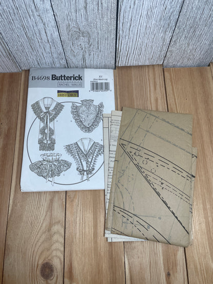 Butterick B4698 Making History Historical Collars High Neck, Lace Pattern Size Sml-Lrg UNCUT FF