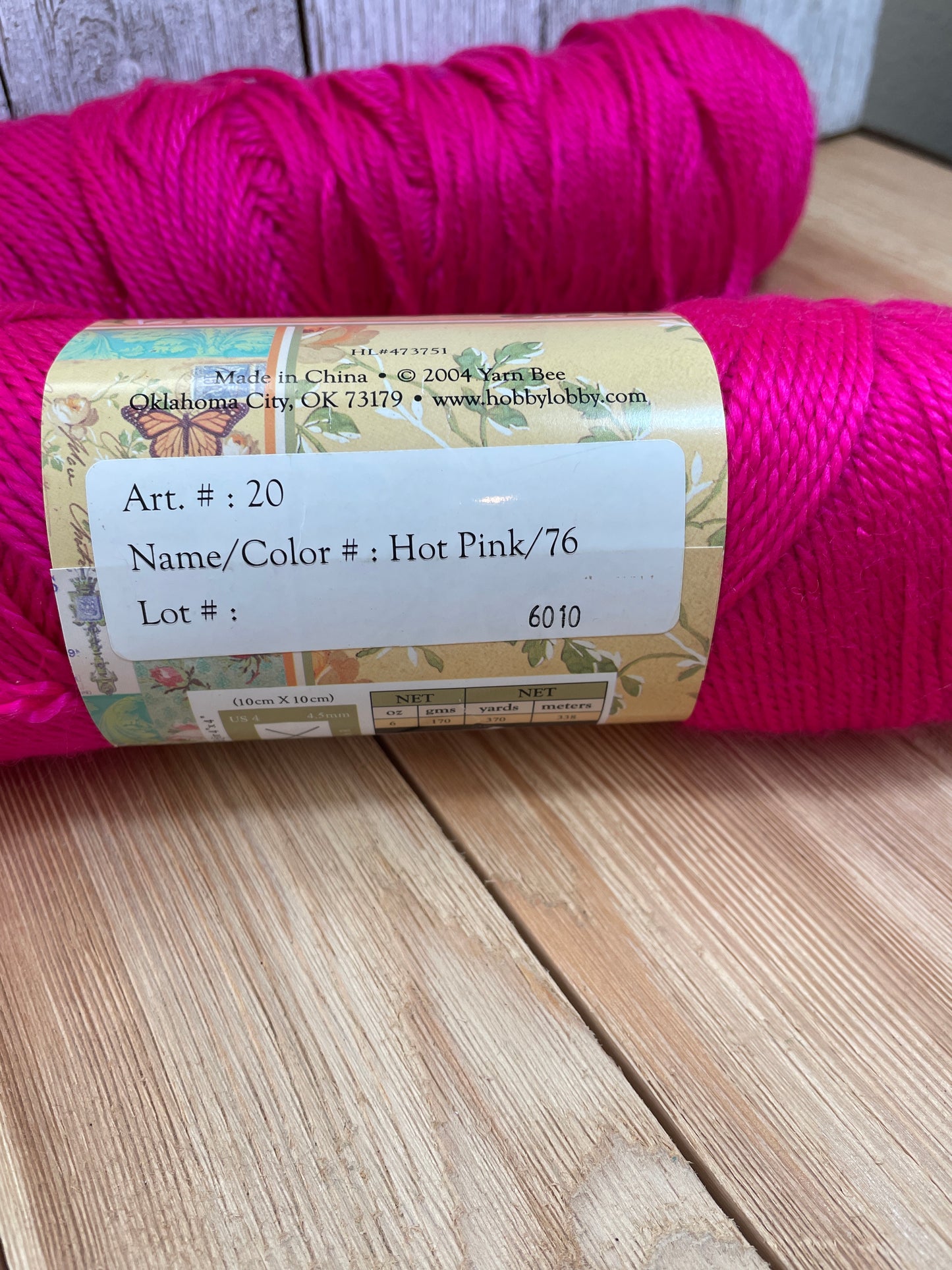 Yarn Bee Soft Secret Hot Pink Acrylic Yarn 2 Skein Bundle