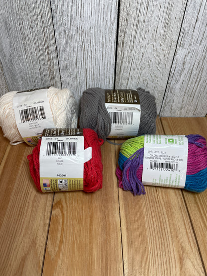 Lily Sugar and Cream Loops and Thread Cotton Yarn Bundle 7 Skein Bundle