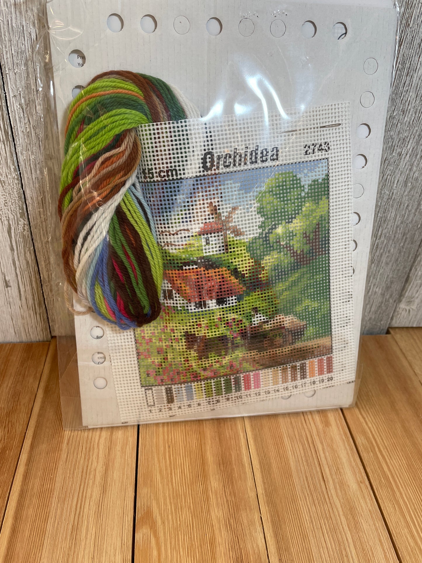 Duftin Painted Canvas for Needlepoint Spring, Winter, Summer, Autum Cottage Kit (PIC UR KIT)