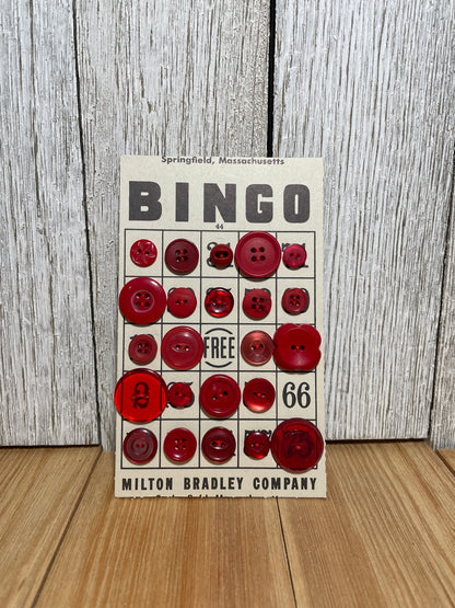 Vintage Button Lot on Bingo Card U PICK Antique Quirky Cute