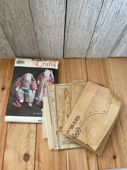 Simplicity Crafts 7599 Faith Van Zanten 28" Stuffed Bunny and Wardrobe Pattern Complete