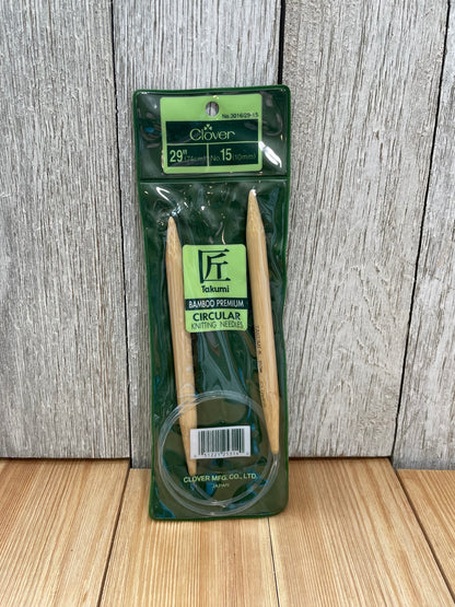 Clover Bamboo Circular Knitting Needles in Original Packaging (U Pick Size)