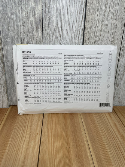 Butterick R11503 Misses Dress with Flutter Sleeves Jumpsuit Size 6-14 Uncut FF Sewing Pattern