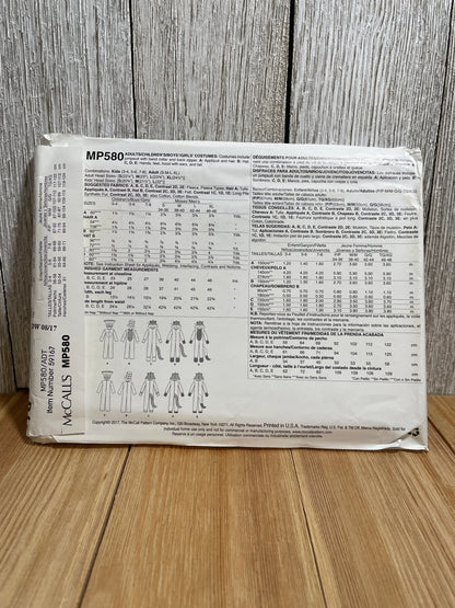 McCall's MP580 M7675 Thing 1 and Thing 2 Size Adult Pattern UNCUT FF Halloween Costume