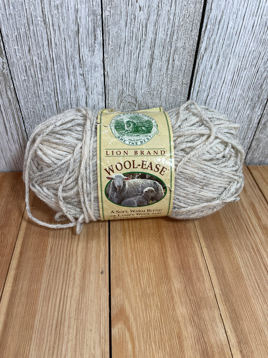 Lion Brand Yarn Wool Ease Wheat Full Skein
