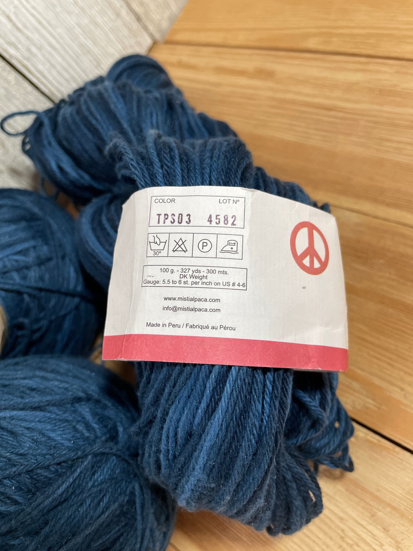 Misti Alpaca Prima Silk Cotton Yarn TPS03 Dark blue Variegation 3 Skein Bundle