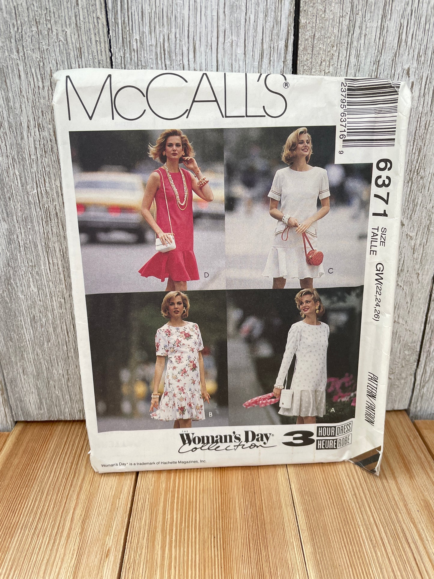 Rare Plus Size 22-26 McCall's 6371 Misses Tennis Skirt Dress Uncut FF Sewing Pattern