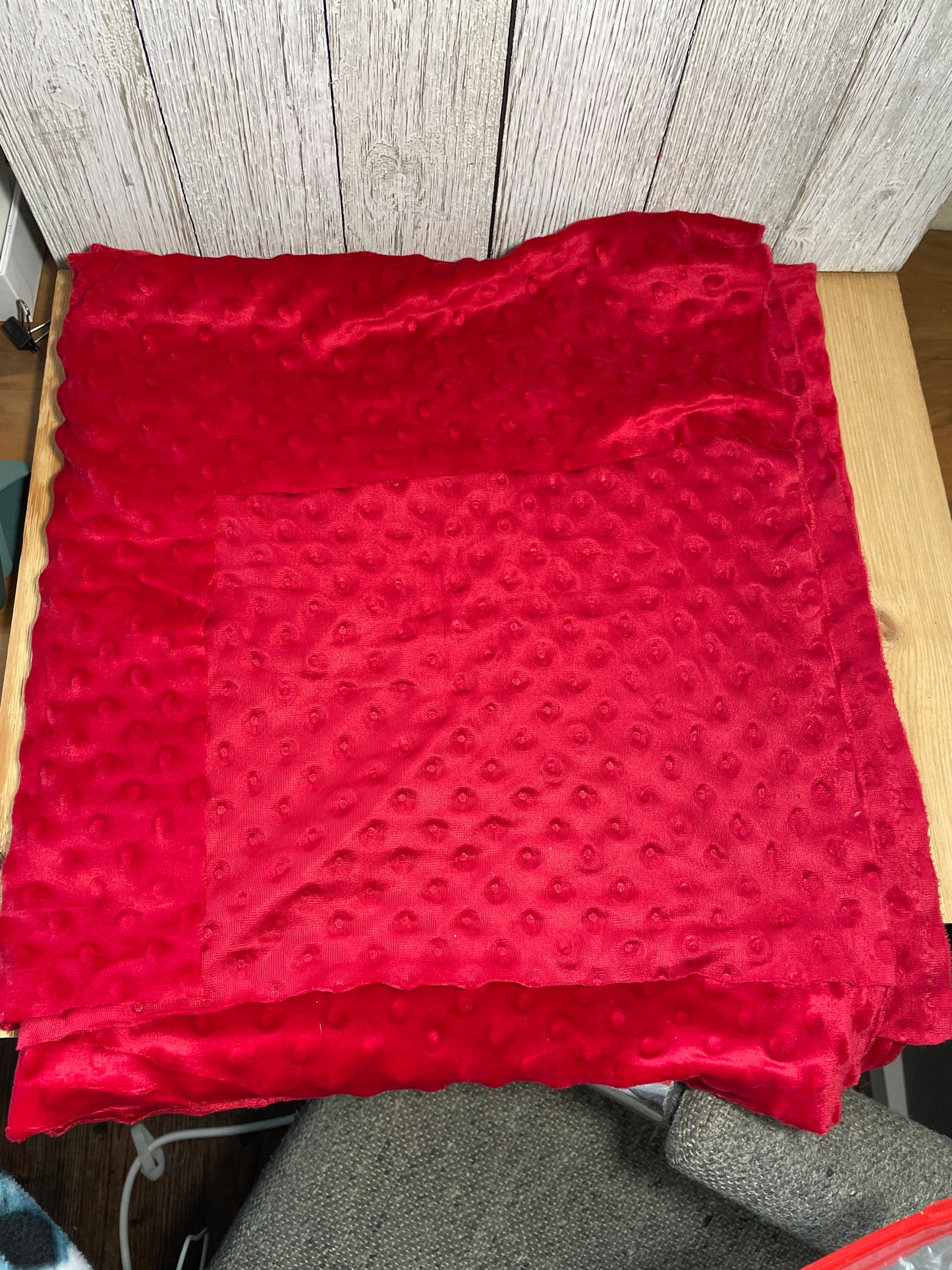 Solid Bubble Dimple Mink Fabric Yard (Pick Your Color) Brown and Red