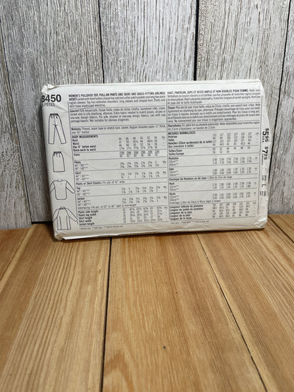 Simplicity 8450 Women Pull-On Pants and Skirt Dress and Top Sizes 22W-26W JIFFY WARDROBE Uncut FF Sewing Pattern