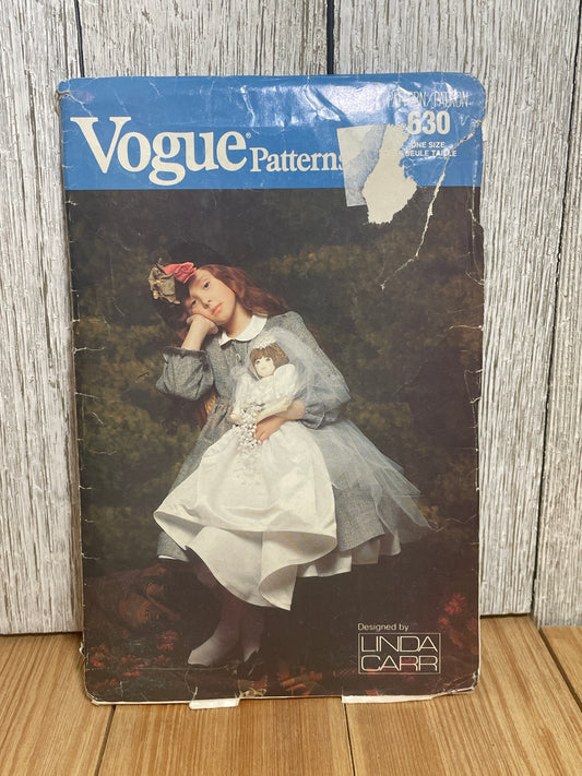 Vogue Craft 630 Stuffed Baby Doll 22" Bride Doll Wedding Dress, Tarin Pattern UNCUT FF