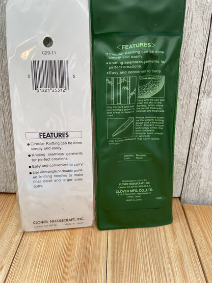 Clover Bamboo Circular Knitting Needles in Original Packaging (U Pick Size)