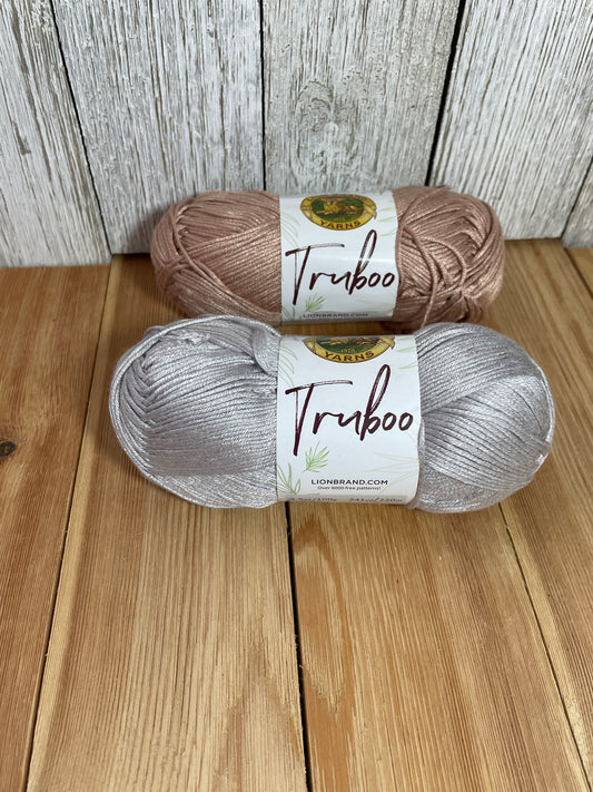 Lion Brand Truboo 100% Bamboo Yarn Silver Tan (U PIC COLOR)