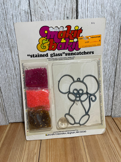 Vtg Makit & Bakit Suncatcher FULL KITS (U Choose Design) Frame and Crystals