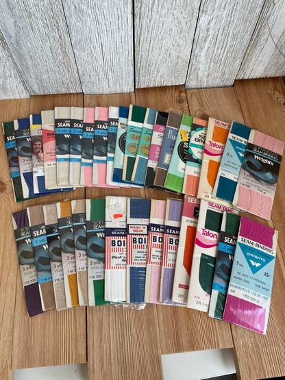 Seam Binding 1/2" Wide 3 yards J&P Coats Wrights Boiltex Talon (Pick Your Color)