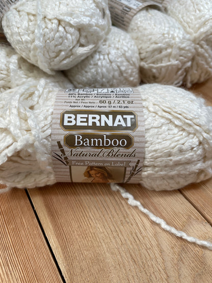 Bernat Bamboo Natural Blends Yarn Linen 6 Skein Bundle