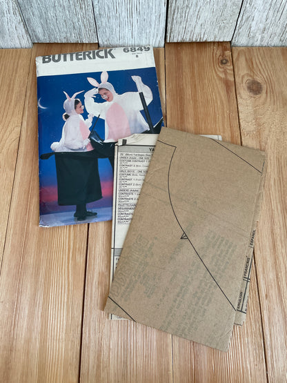 Butterick 6849 Magician Bunny in Hat Costume Adult and Kid Size Pattern UNCUT FF Halloween