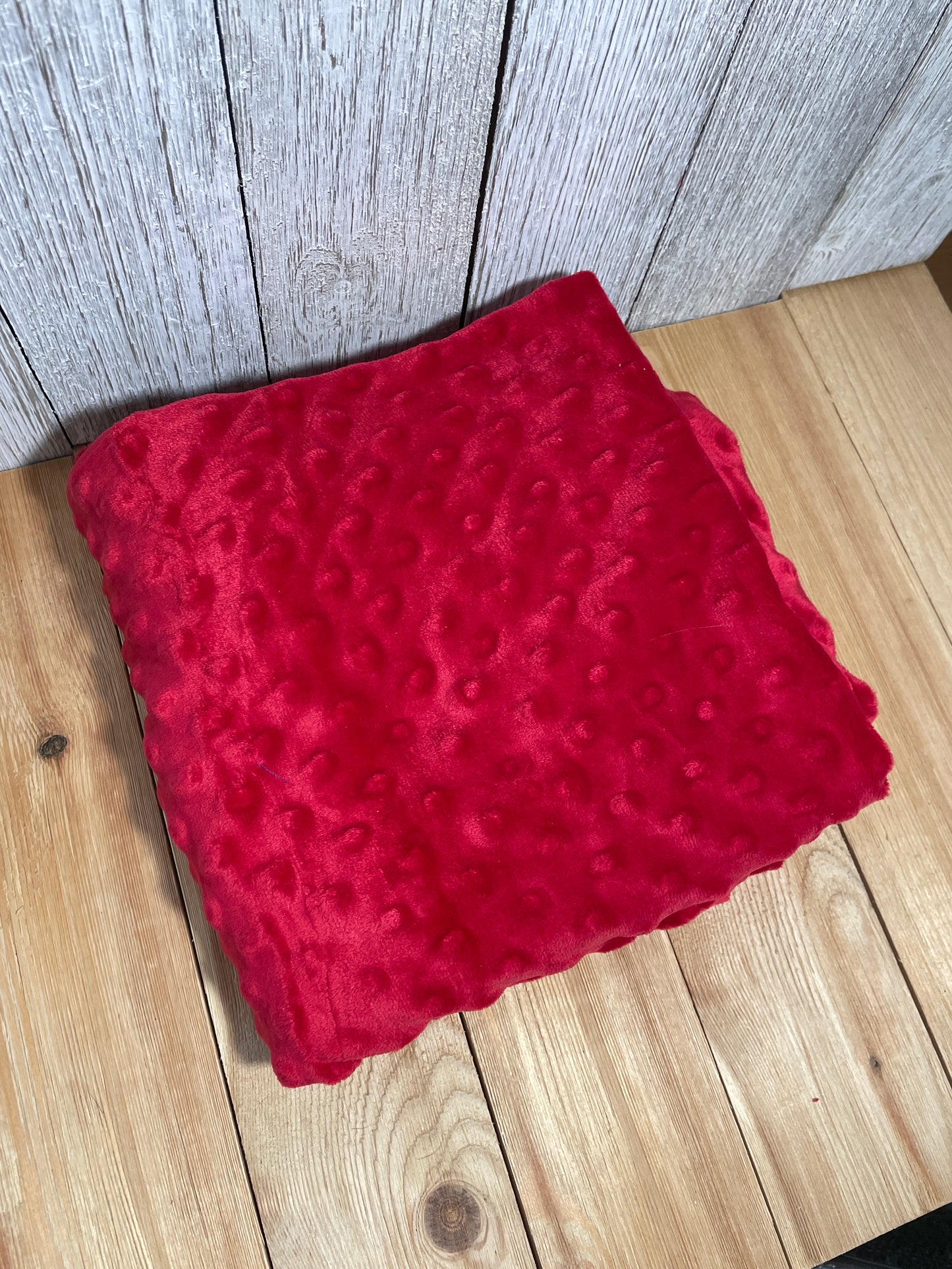 Solid Bubble Dimple Mink Fabric Yard (Pick Your Color) Brown and Red