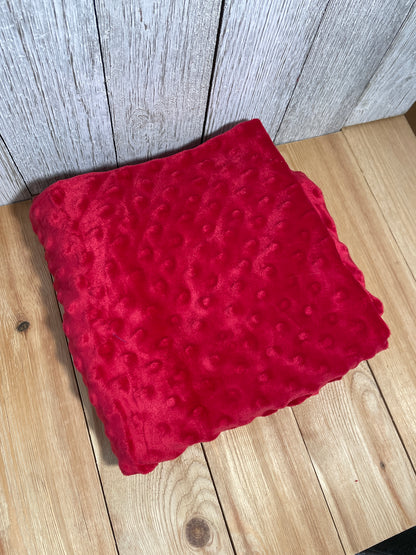 Solid Bubble Dimple Mink Fabric Yard (Pick Your Color) Brown and Red